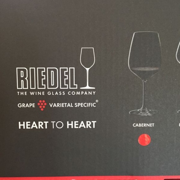 Riedel wine glass heart to heart. 2 glasses - Picture 2 of 5